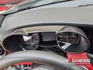 Alfa Romeo Giulia Instrument Cluster Cover - Carbon Fiber - Non-QV Model - Italian Theme